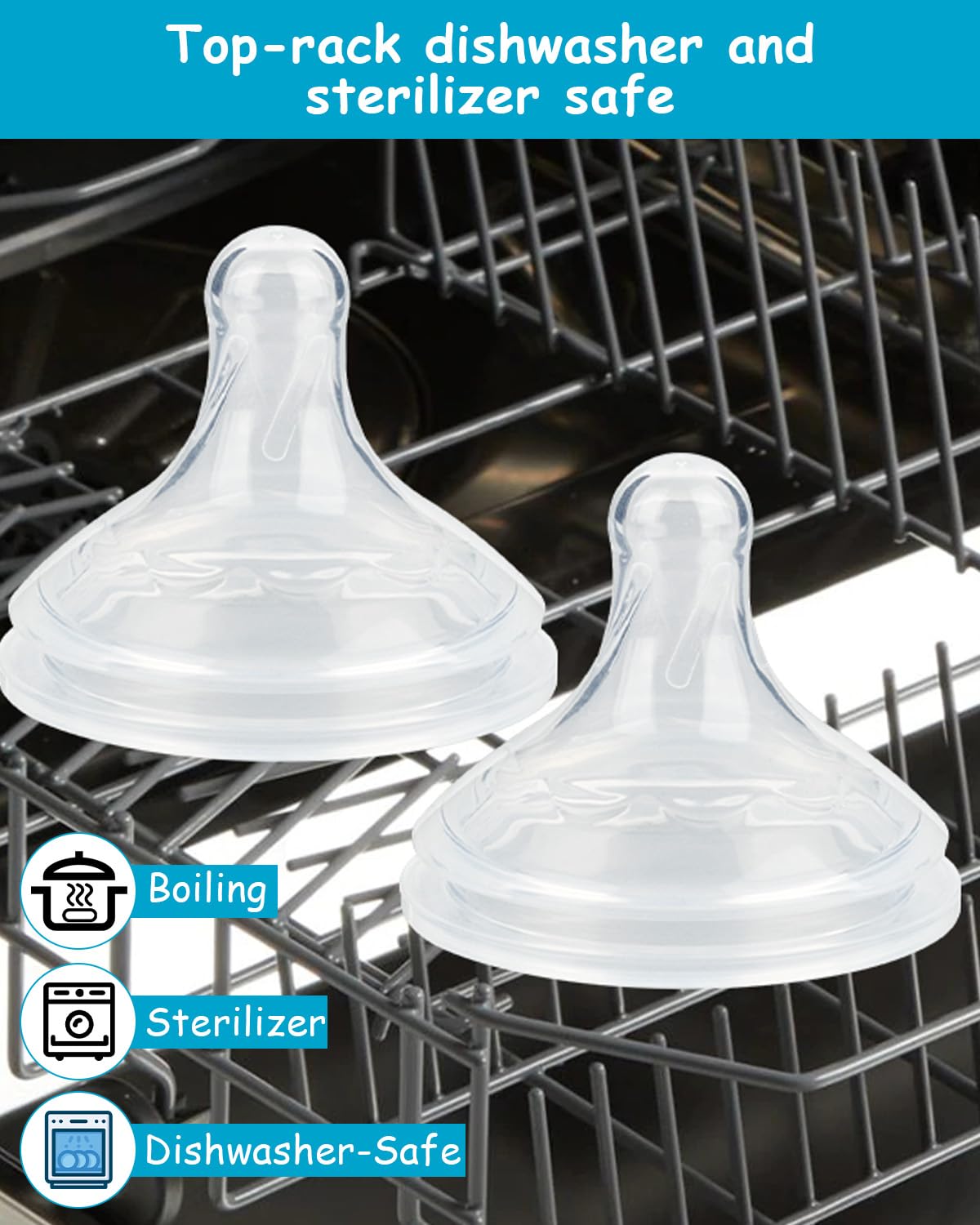 XUNICUTE Level 3 nipple helps maintain a natural feeding rhythm.