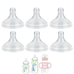 XUNICUTE silicone nipple for Dr. Brown's wide-neck bottles with Level 3 flow for 6 months and up.