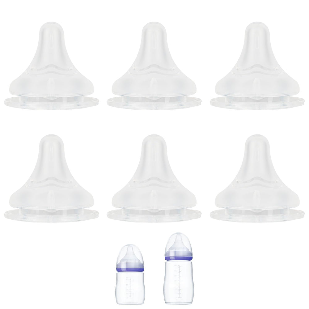 XUNICUTE silicone nipple fast-flow for Lansinoh bottle supports steady feeding