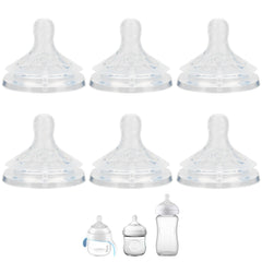 XUNICUTE silicone nipple Flow 3 for Philips Avent, six-pack, easy feeding.