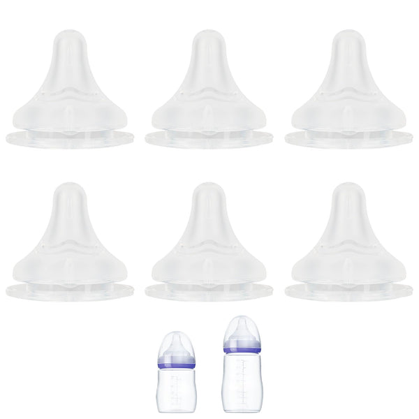 XUNICUTE nipple close-up highlighting anti-colic venting for calmer feeds