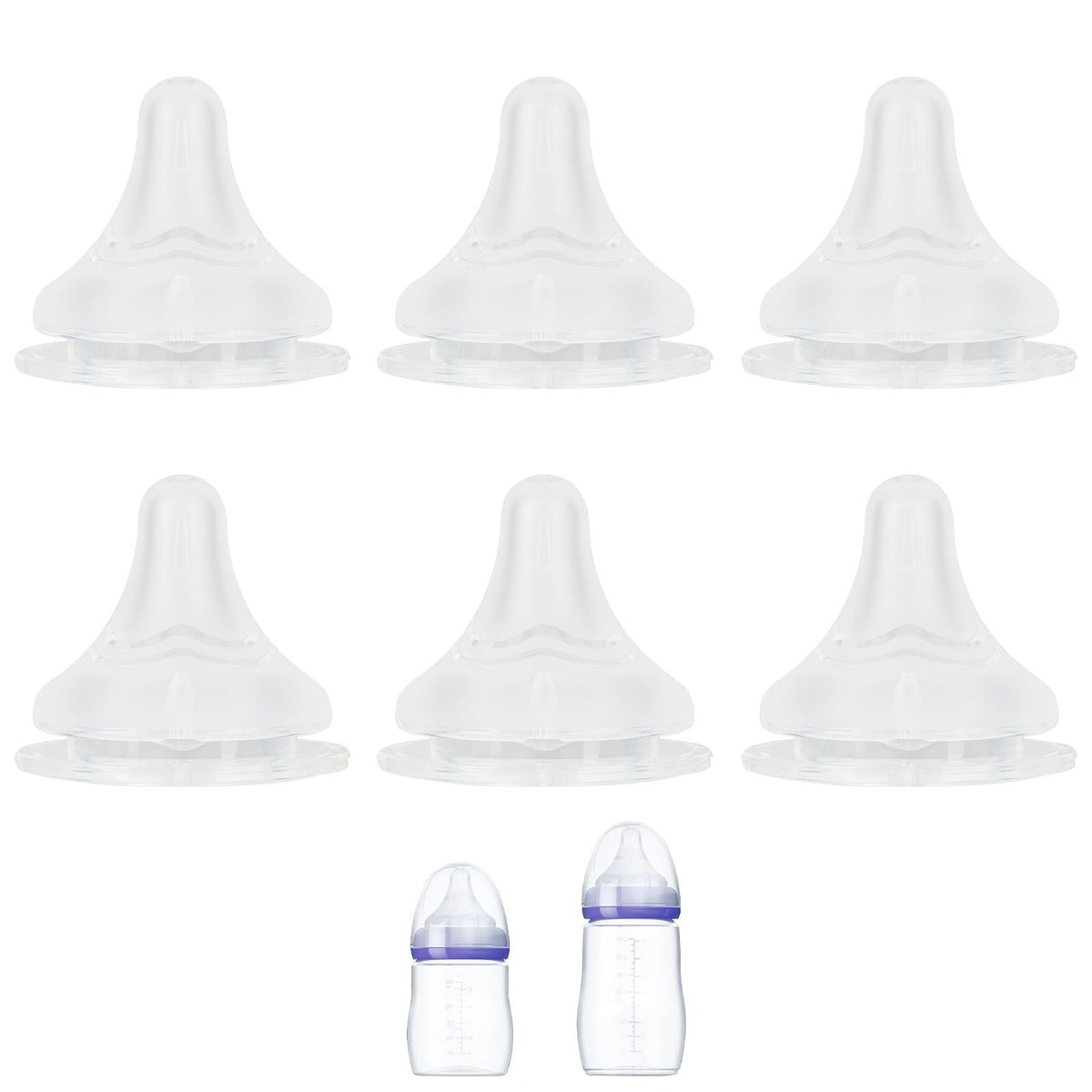 XUNICUTE nipple close-up highlighting anti-colic venting for calmer feeds
