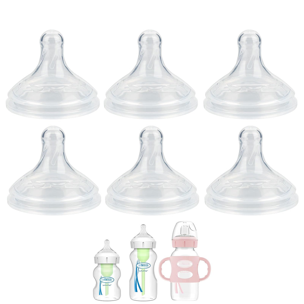 XUNICUTE Level 3 silicone nipple fast-flow for wide-neck bottles.