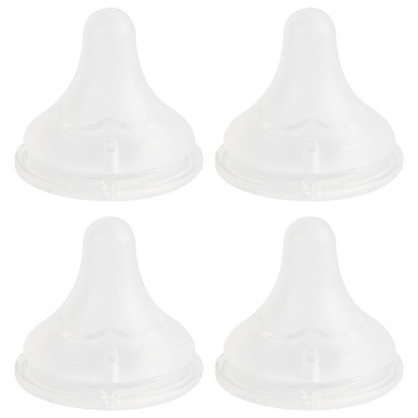 XUNICUTE M-flow silicone nipple for Spectra bottle close-up with smooth feeding surface