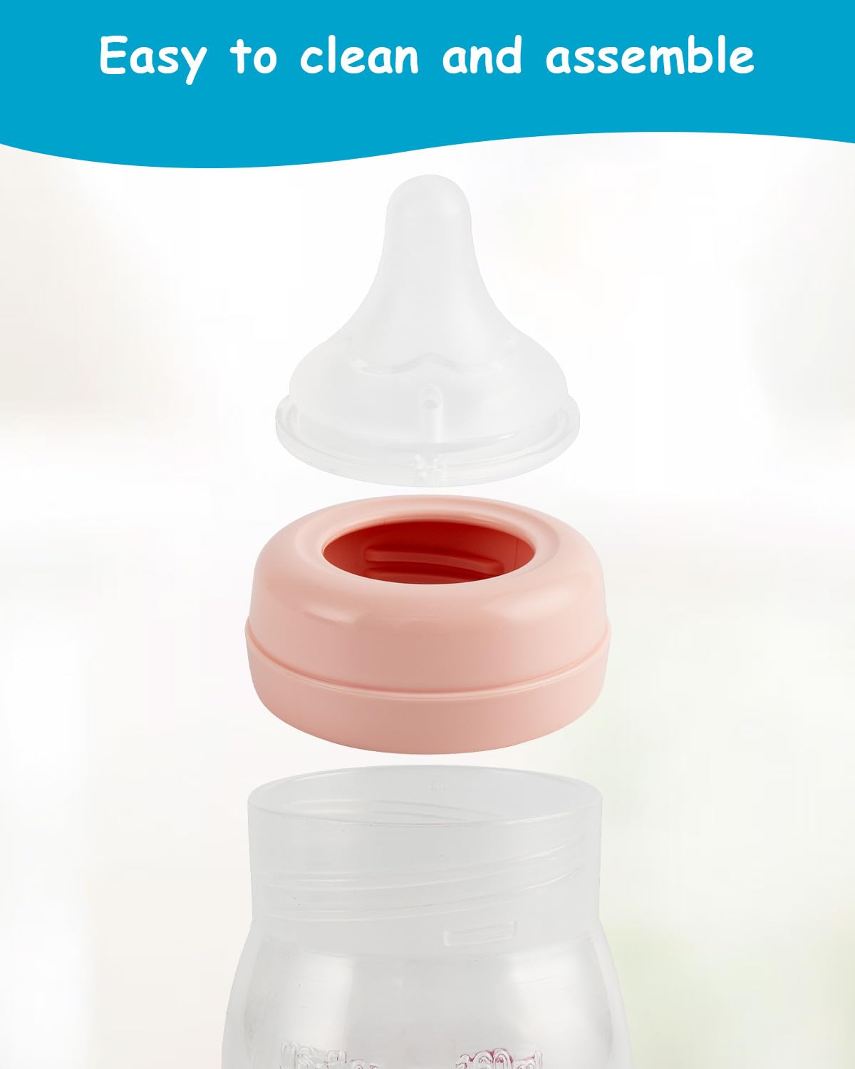 XUNICUTE four-pack of medium-flow nipples ready for dishwasher cleaning