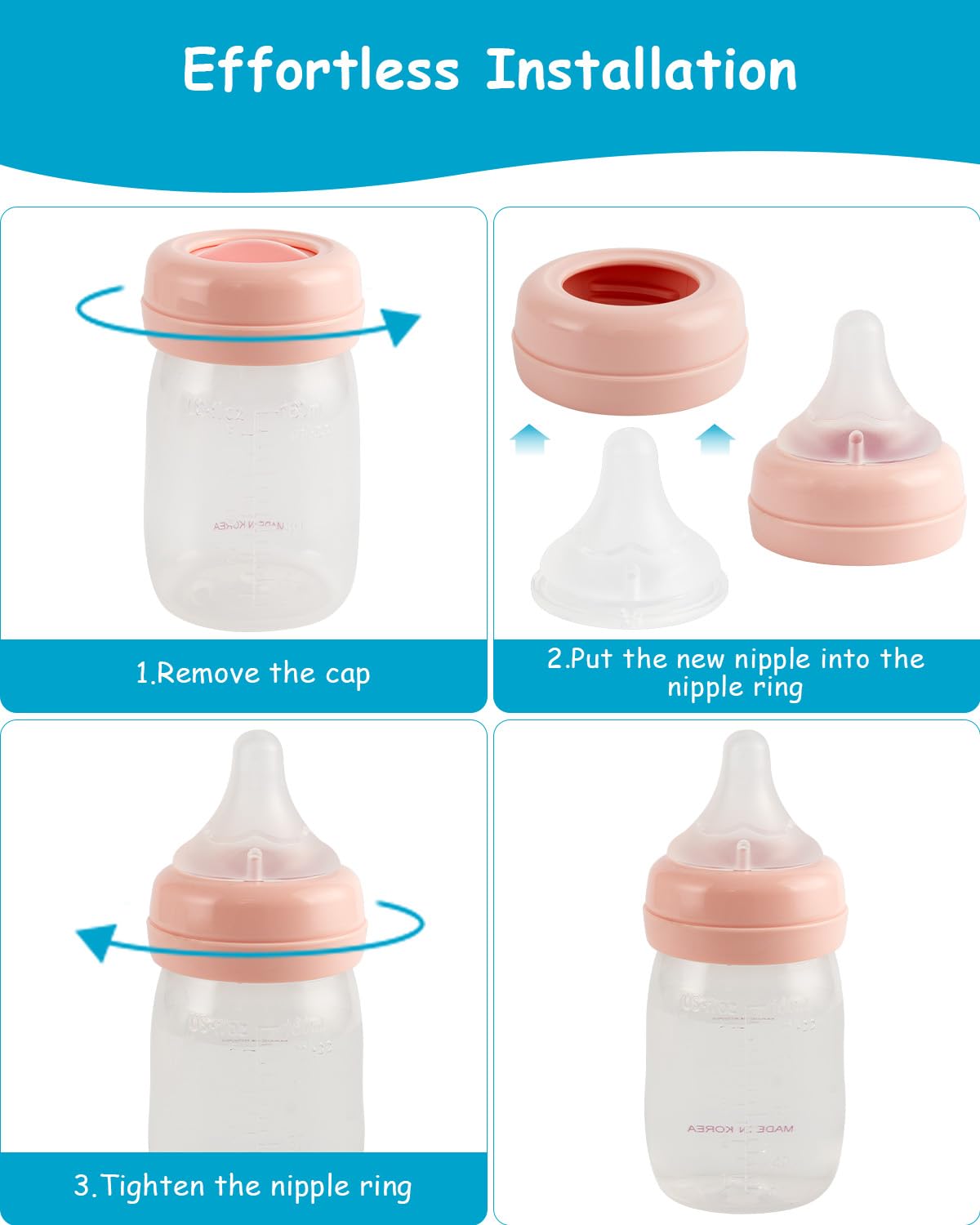 XUNICUTE nipple material highlight: BPA-free and PVC-free silicone