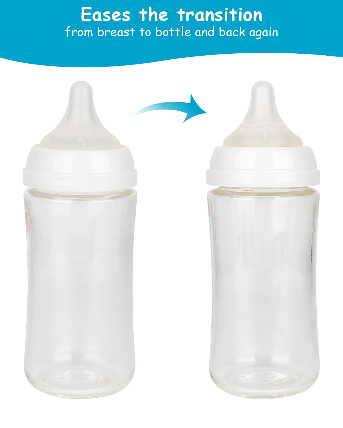 XUNICUTE slow-flow nipple with anti-colic venting for calmer feeds.