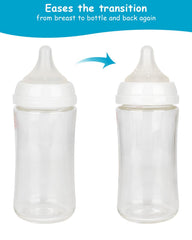 XUNICUTE slow-flow nipple with anti-colic venting for calmer feeds.