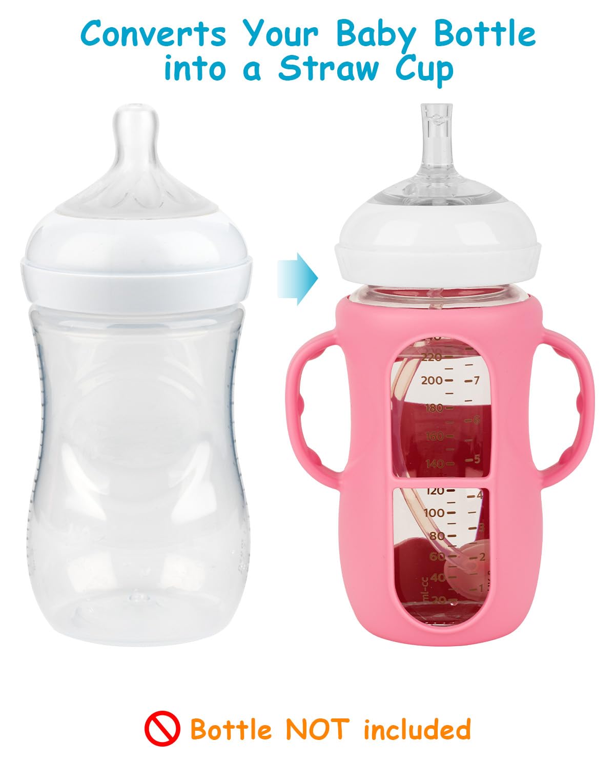 XUNICUTE silicone sleeves for Avent Natural glass bottle providing soft grip