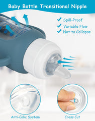 XUNICUTE silicone sleeves provide grip and bottle protection during transitions