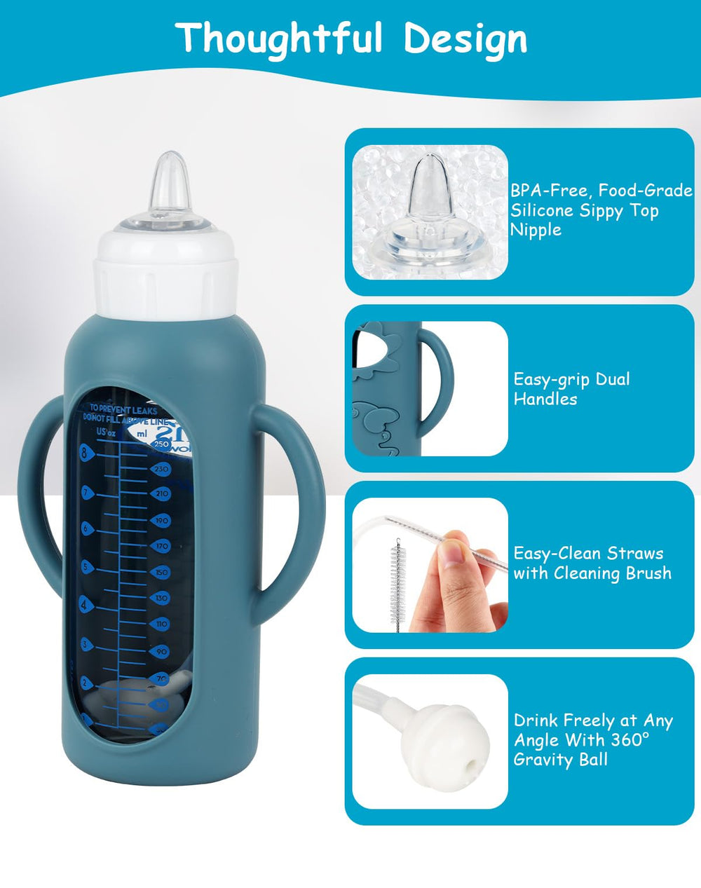 XUNICUTE straw cleaning brushes keep spouts clean and ready for use