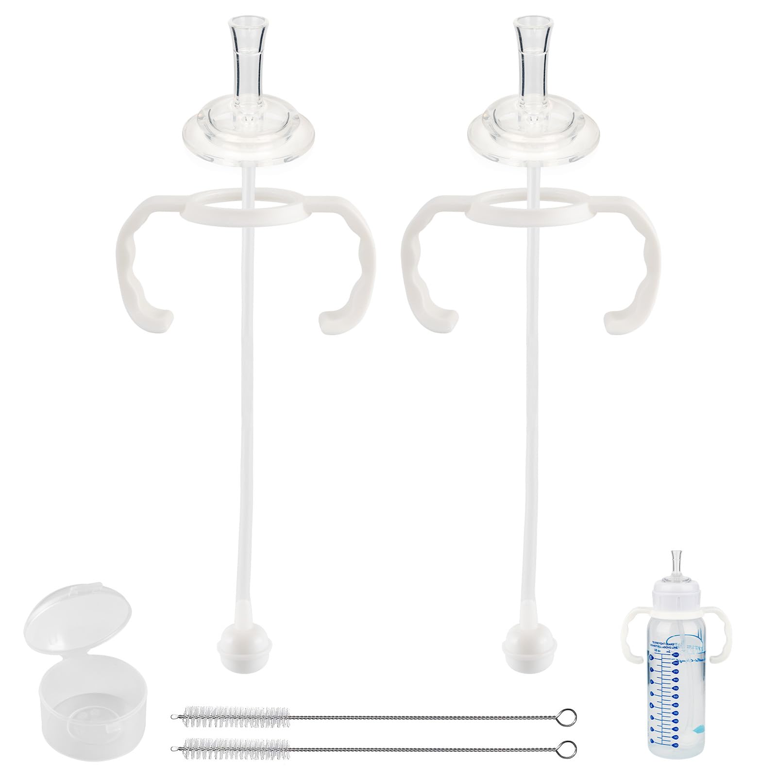XUNICUTE straw cup kit fits Dr Brown narrow bottles for a smooth transition