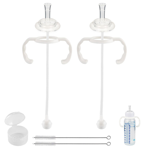 XUNICUTE straw cup kit fits Dr Brown narrow bottles for a smooth transition
