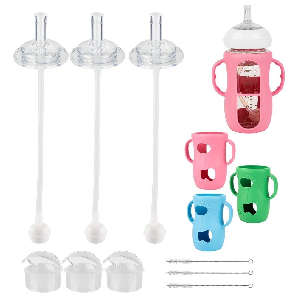 XUNICUTE straw cup conversion kit for Avent Natural 8oz easing bottle-to-cup transition