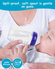 XUNICUTE vacuum-free feeding nipple mimics breastfeeding for comfortable pacing