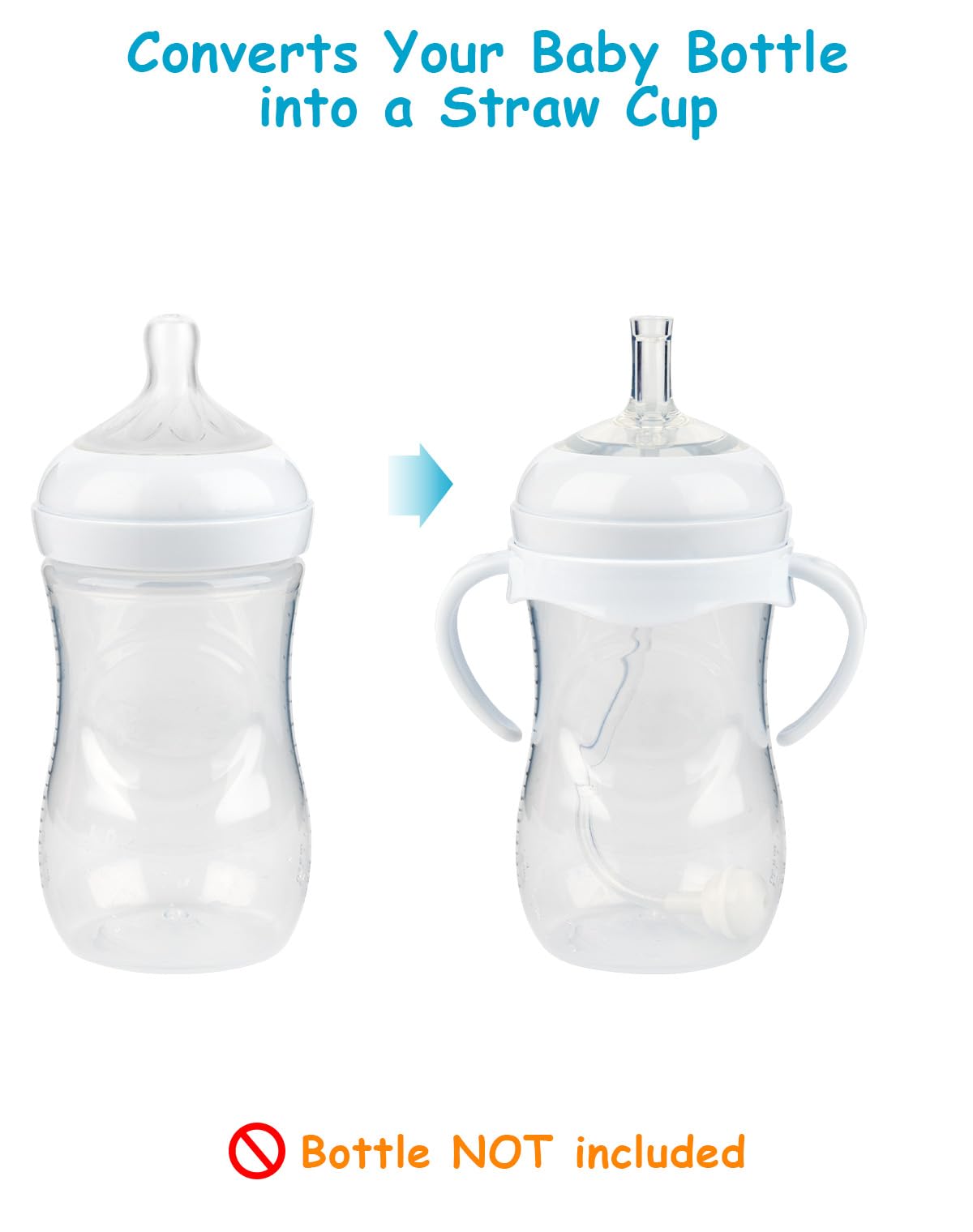 XUNICUTE weighted straw attachment supports stable flow for baby sips