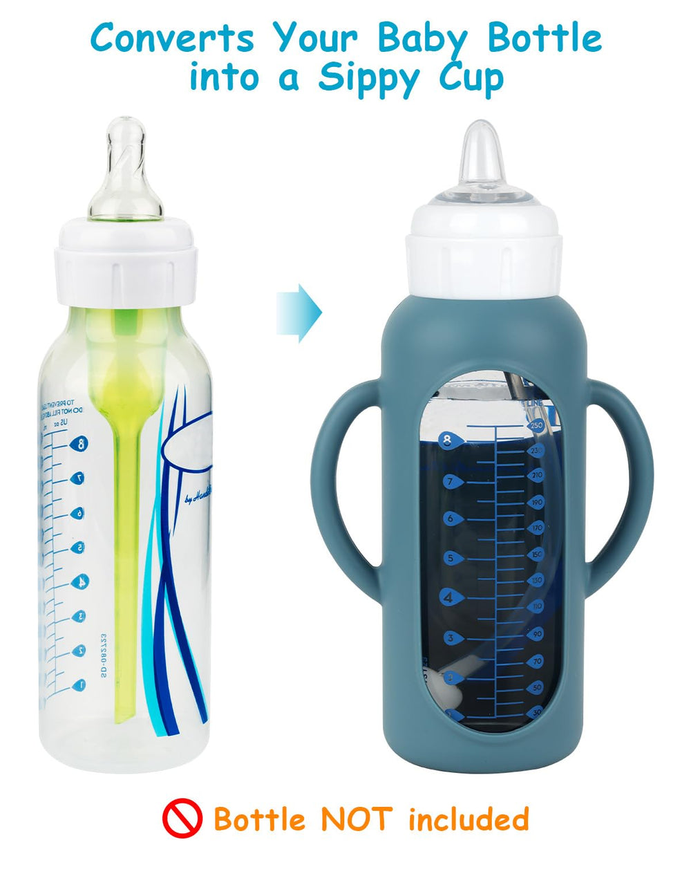 XUNICUTE weighted straw attachment for stable sipping in transition