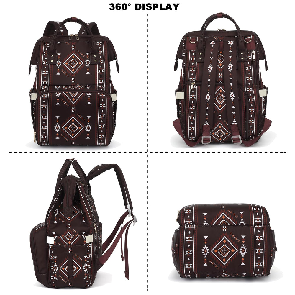 Xunteny Boho Diaper Bag waterproof polyester fabric easy wipe