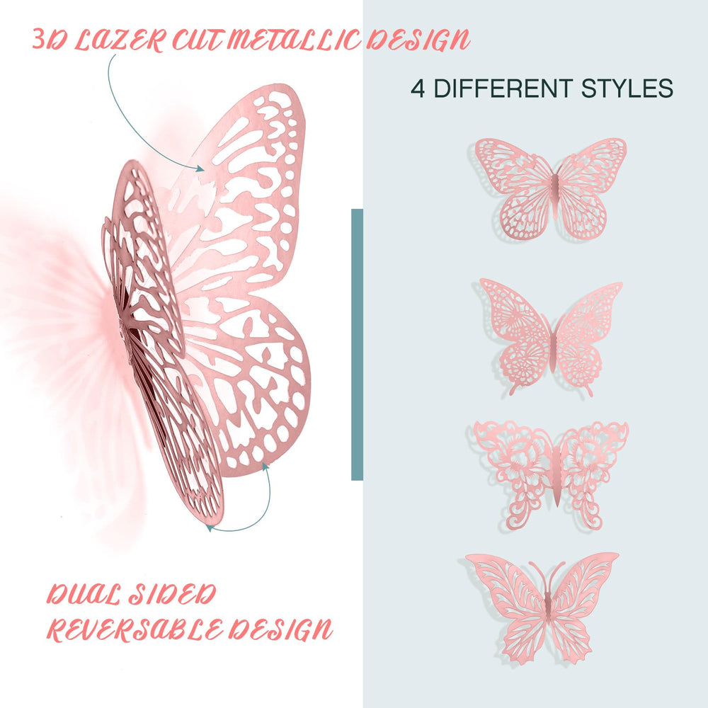 XUNXMAS metallic butterfly wall art catches light and attention.