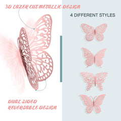 XUNXMAS metallic butterfly wall art catches light and attention.