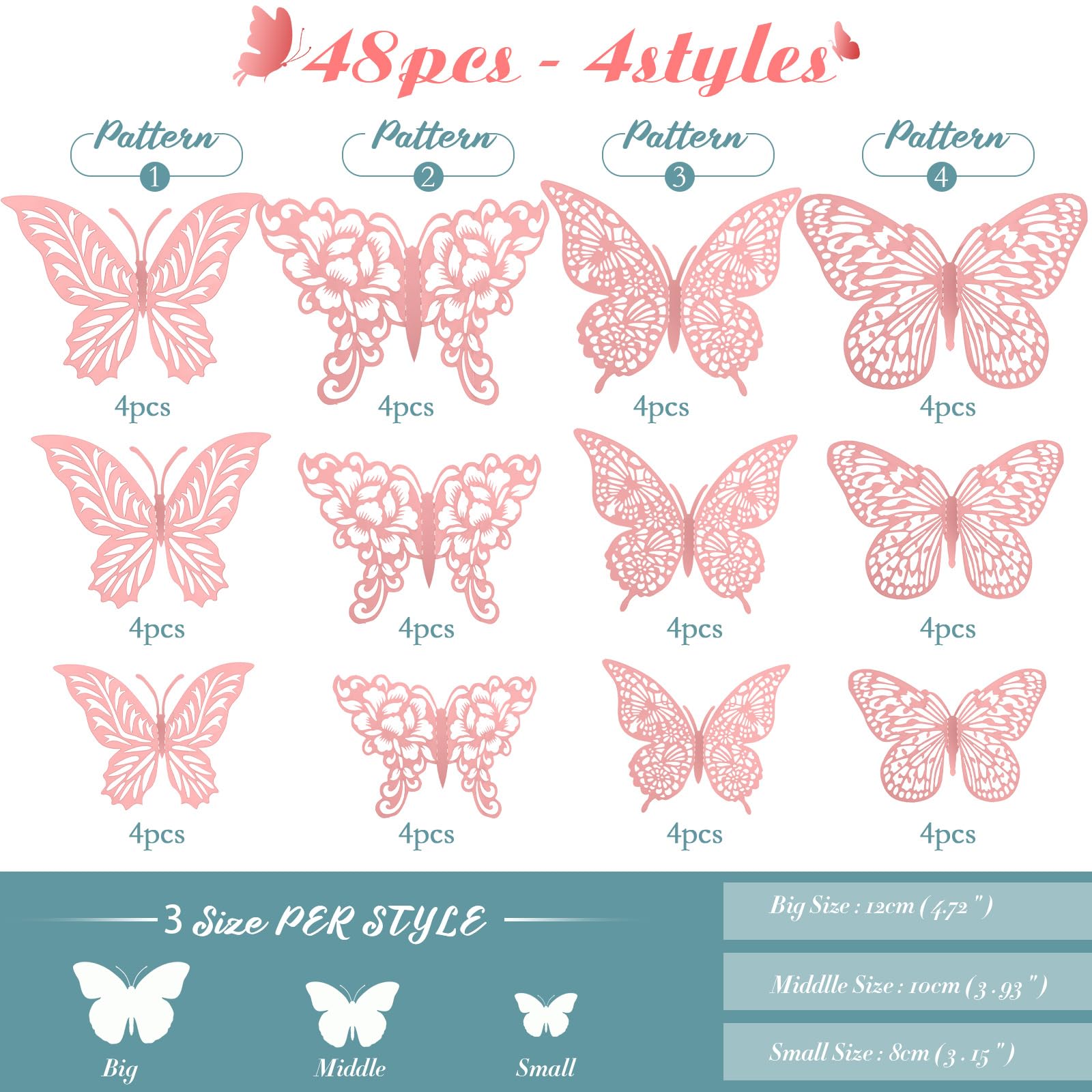 XUNXMAS multistyle butterfly stickers add color and depth.