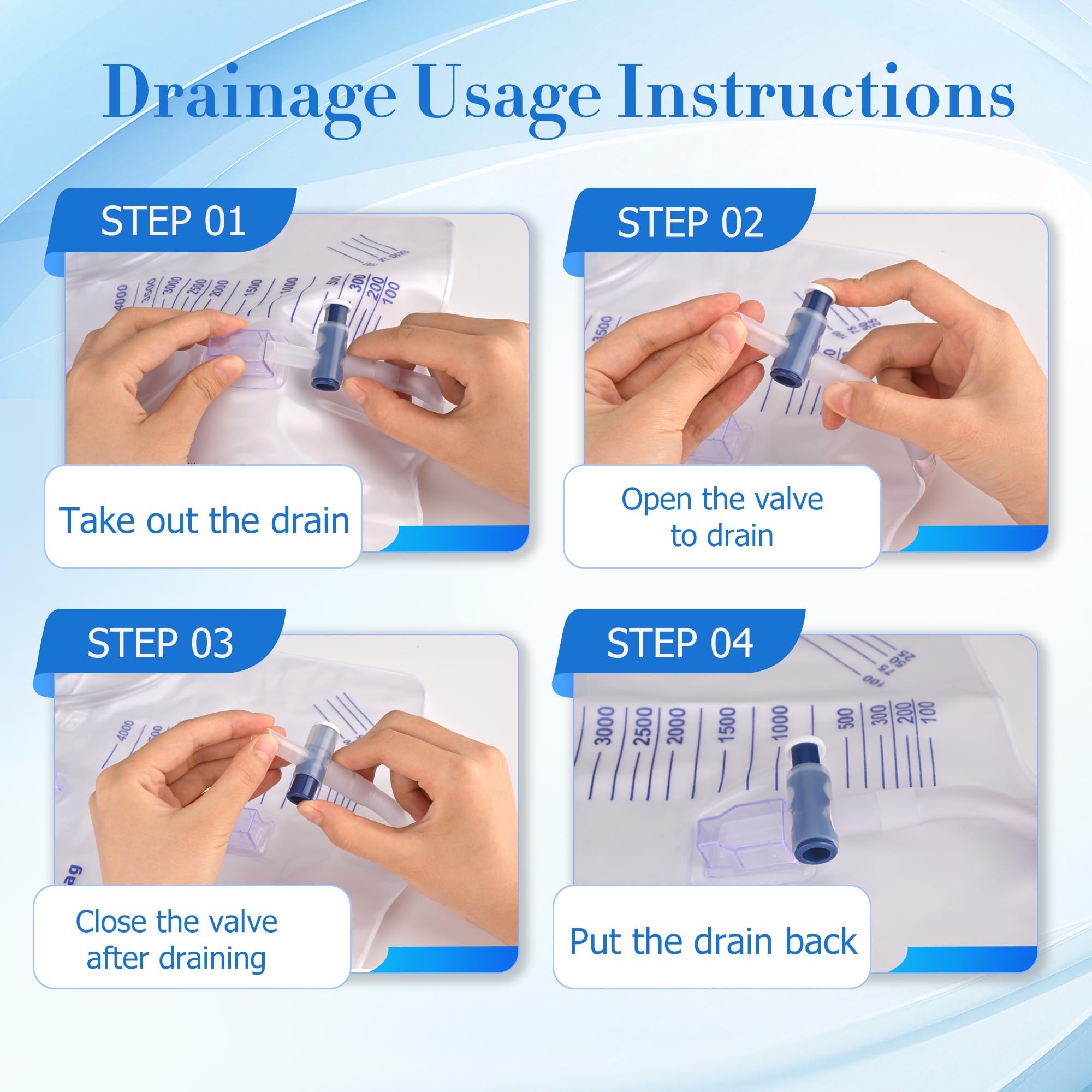 Xuonfee catheter bag anti-reflux chamber reduces backflow risk during use.