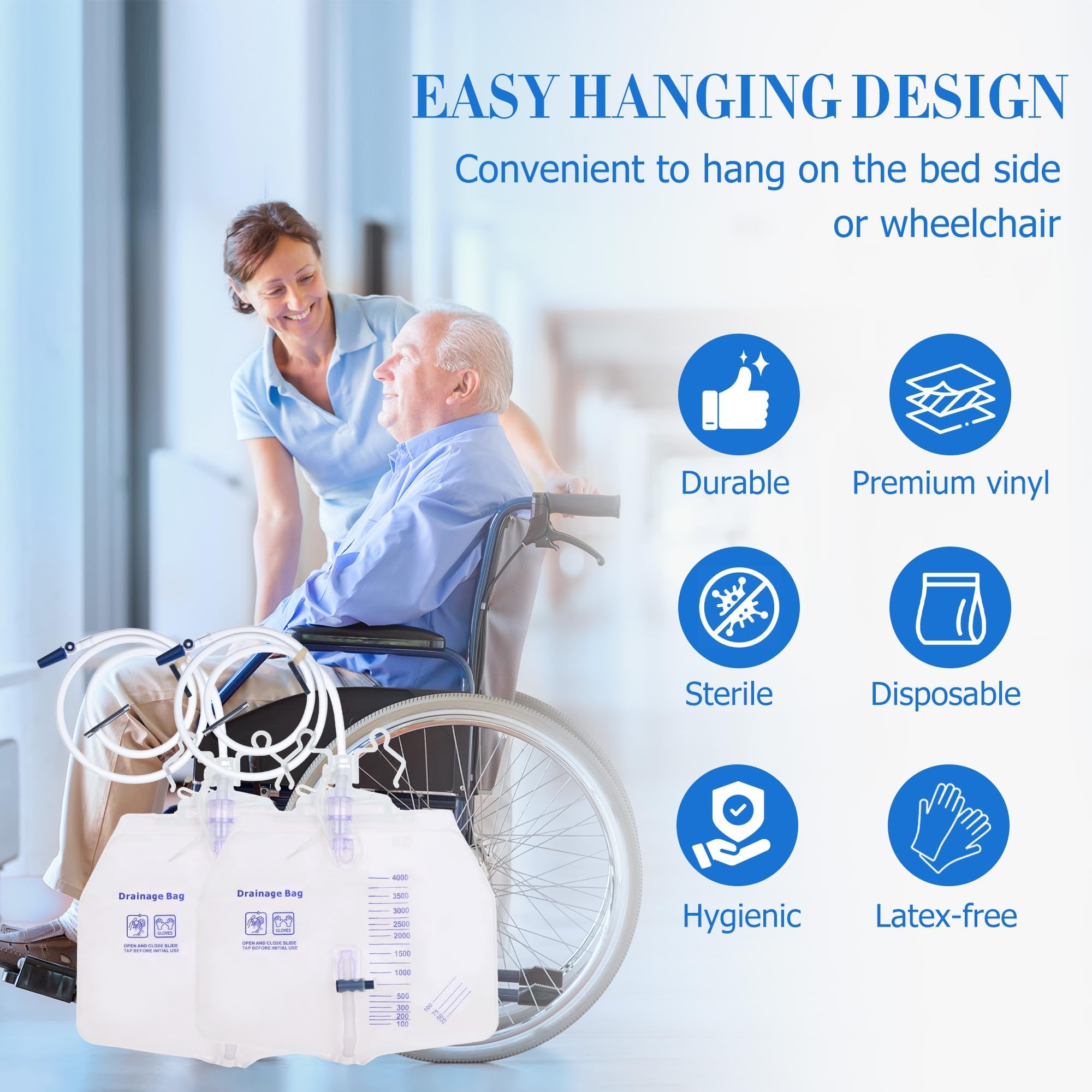 Xuonfee catheter bag hanging hook for hands-free positioning and easy access.