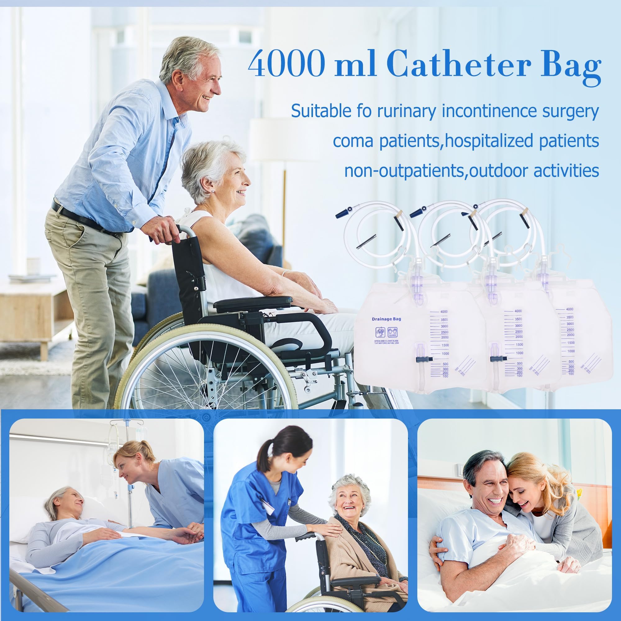 Xuonfee catheter bag sterilized packaging preserves hygiene before use.