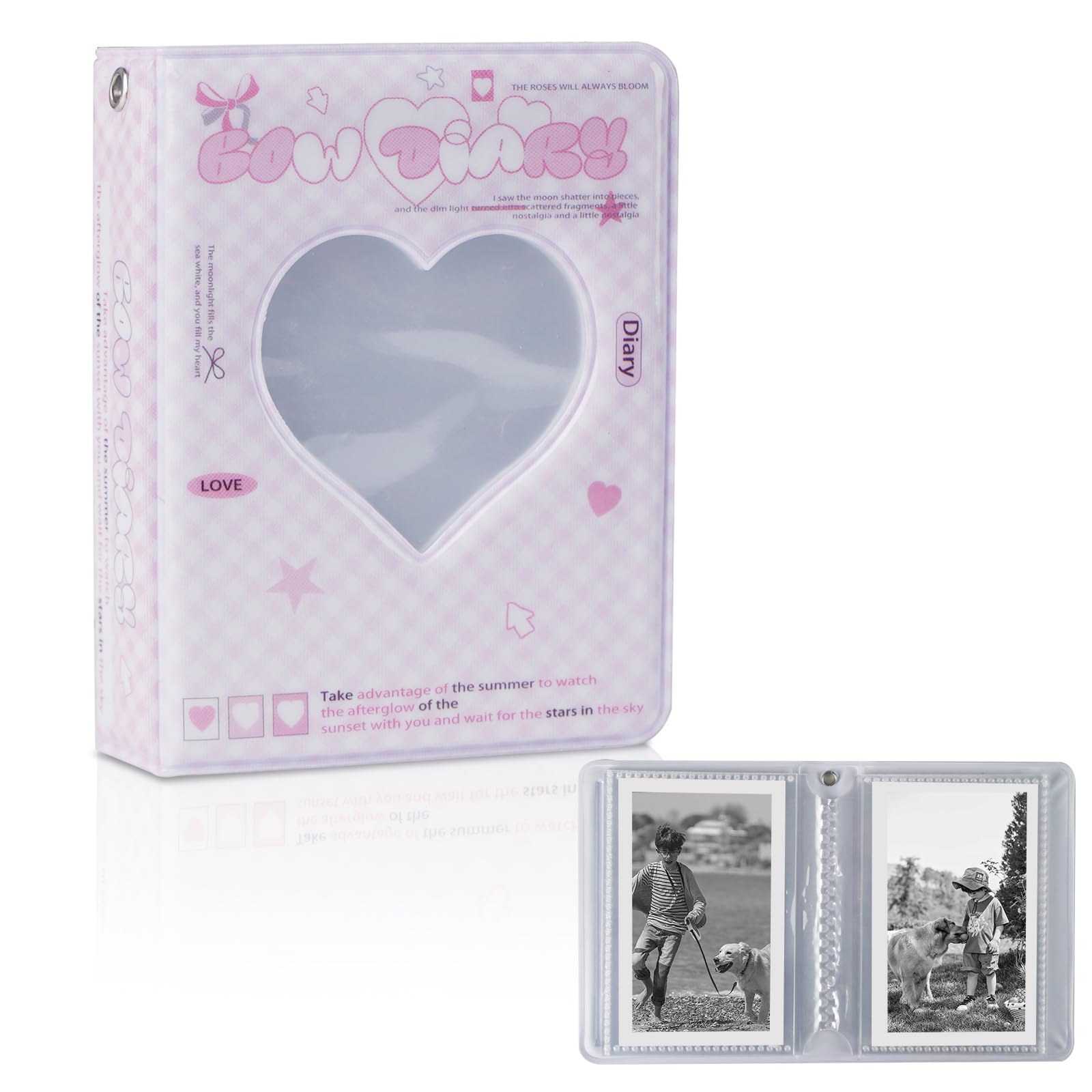 Xuweicn Mini Photos Album front cover showing durable PVC shell.
