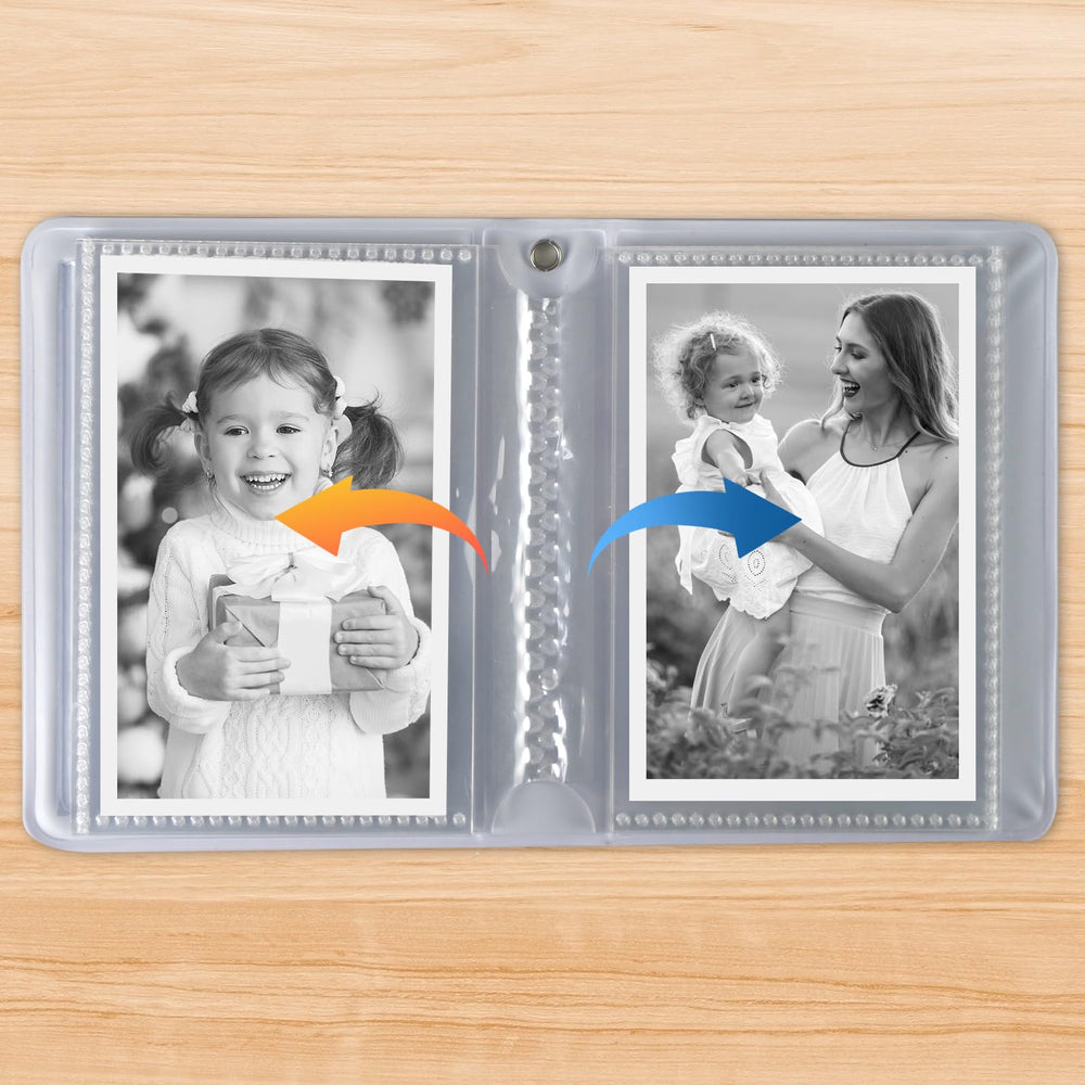 Xuweicn Mini Photos Album inside pages with two inserts per side.
