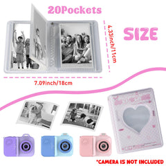 Xuweicn Mini Photos Album open book view for easy browsing.