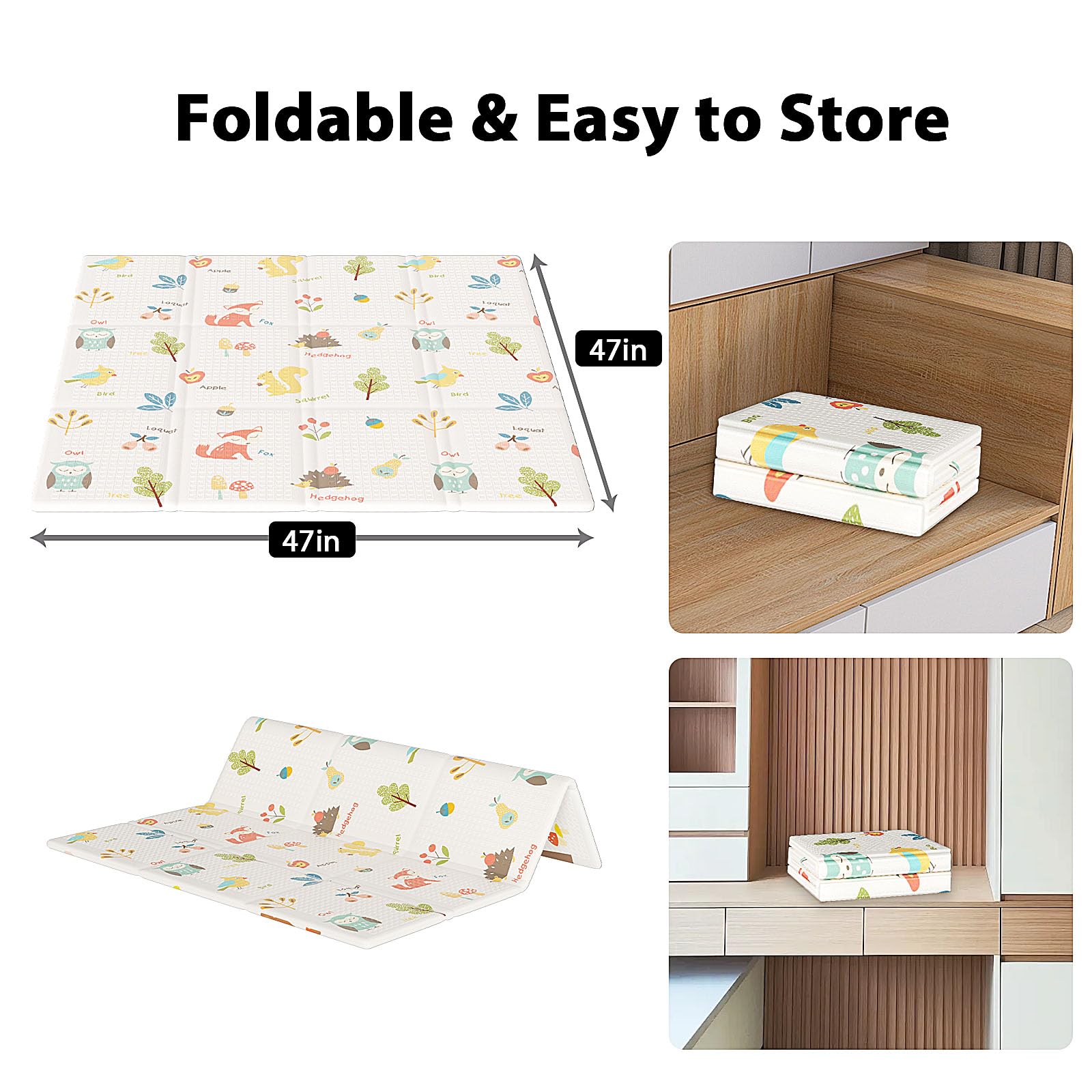 Anti-slip texture on XVISHX mat for stable early steps