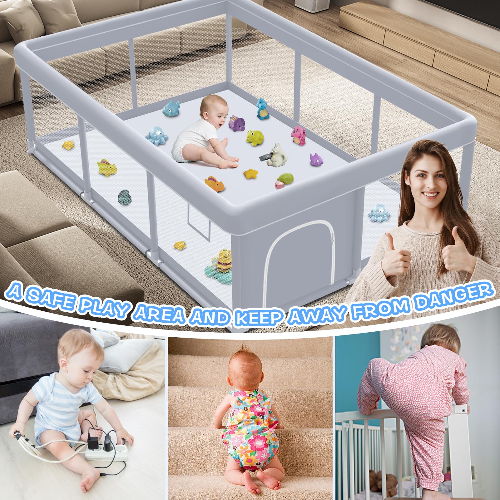 XVISHX BPA-free frame supports safe baby play