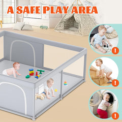 XVISHX Playpen easy-assembly for quick setup without tools
