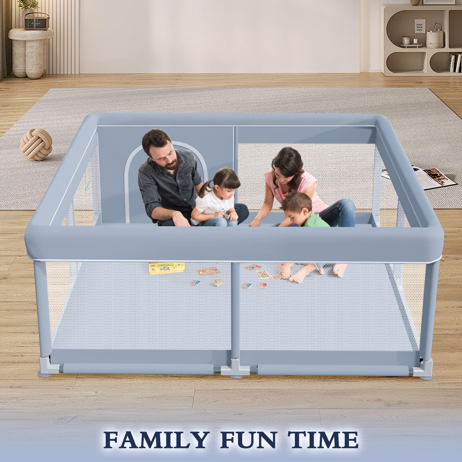 XVISHX playpen materials emphasize safety and waterproof fabric for easy cleanup.