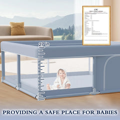 XVISHX playpen offers 360-degree vision for attentive supervision.