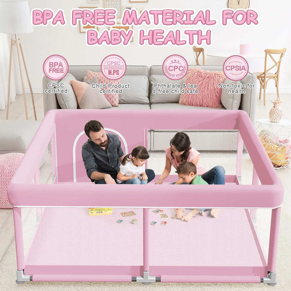XVISHX playpen waterproof fabric protects interior from spills