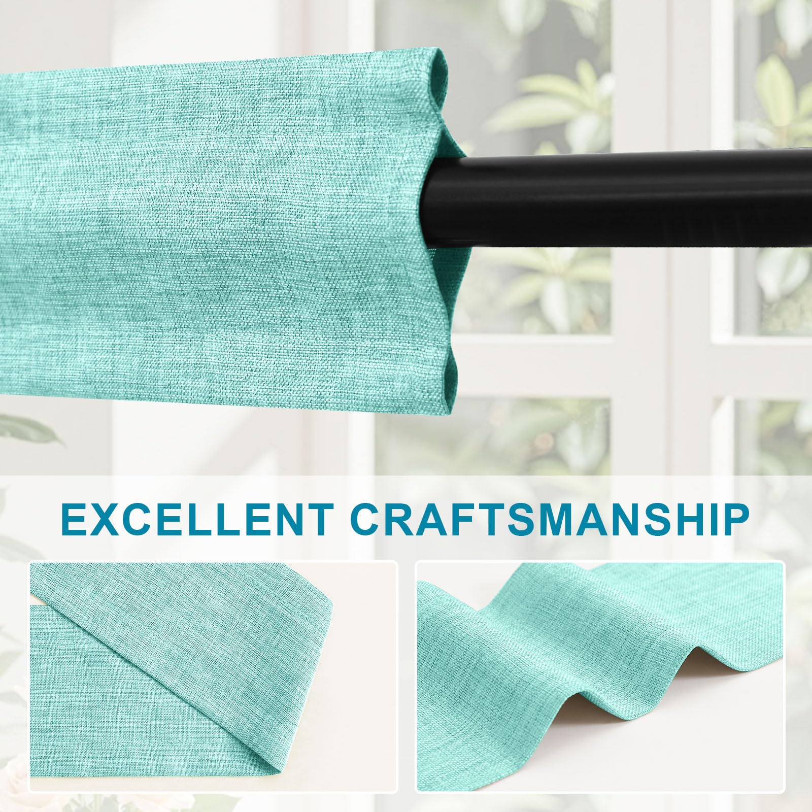 XWZO kitchen window setup demonstrates simple, tool-free hanging.