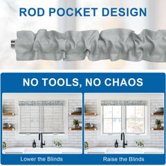 XWZO Sleeve Topper shows 3-inch pole pocket for easy, secure hanging.