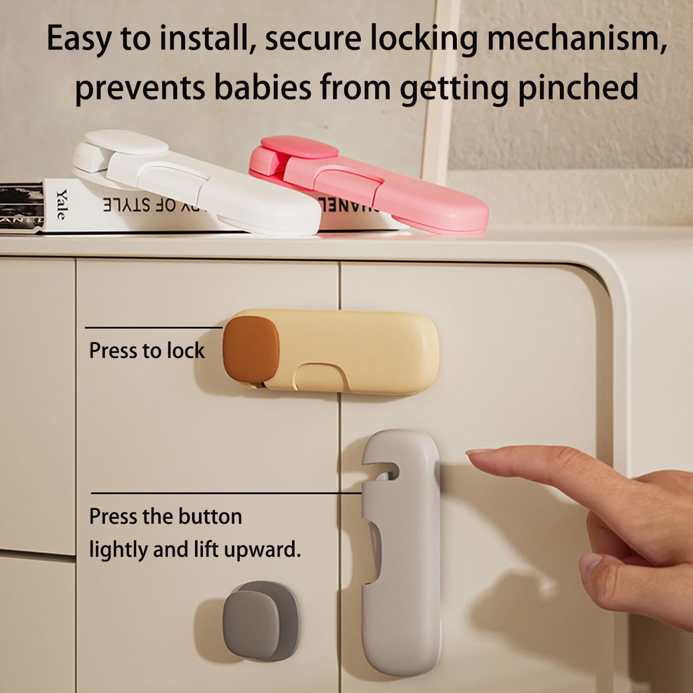 Xylionme adhesive installation process with 3M tape on cabinet