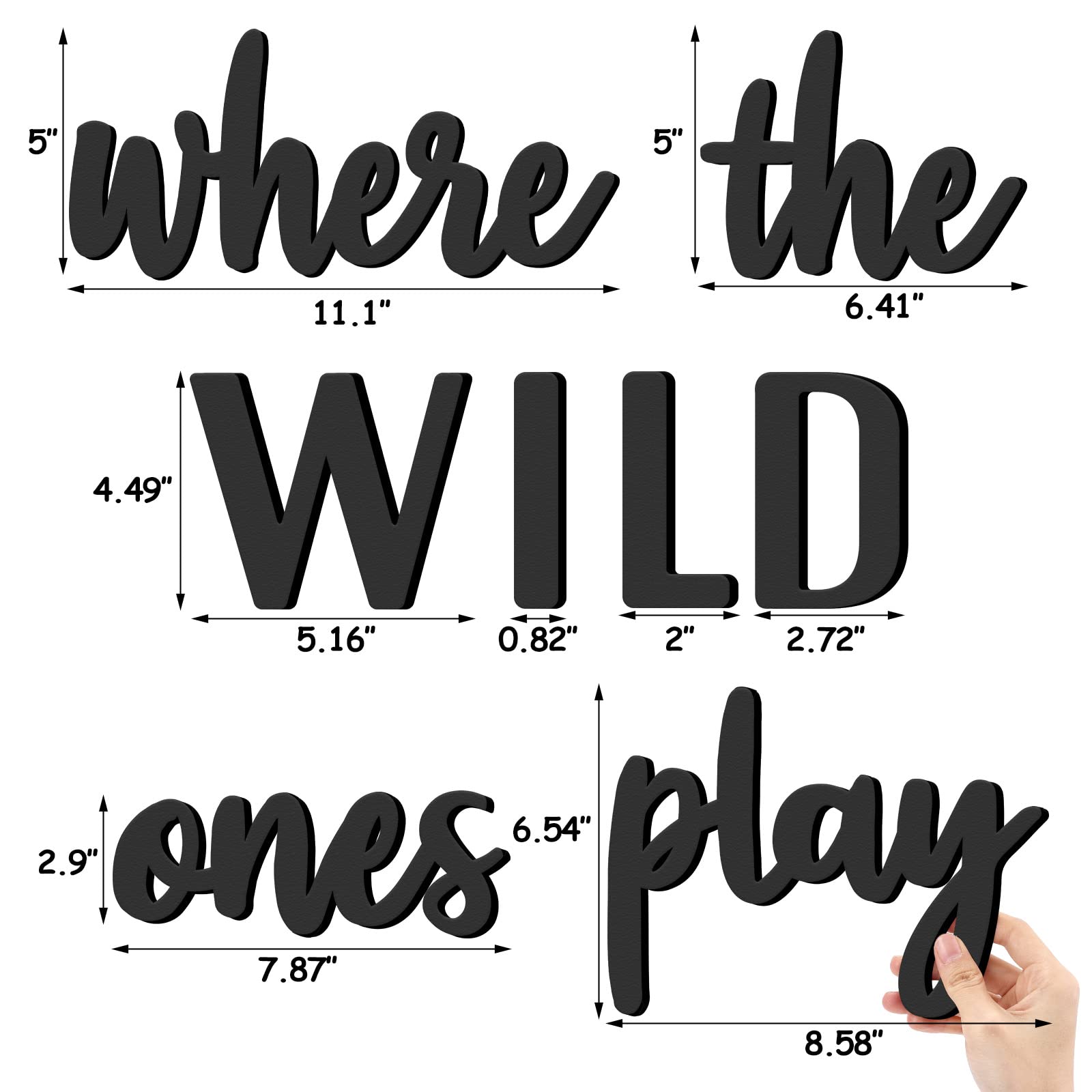 Xylolfsty Where the Wild Ones Play wall sign offers sturdy, kid-friendly decor.