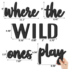 Xylolfsty Where the Wild Ones Play wall sign offers sturdy, kid-friendly decor.