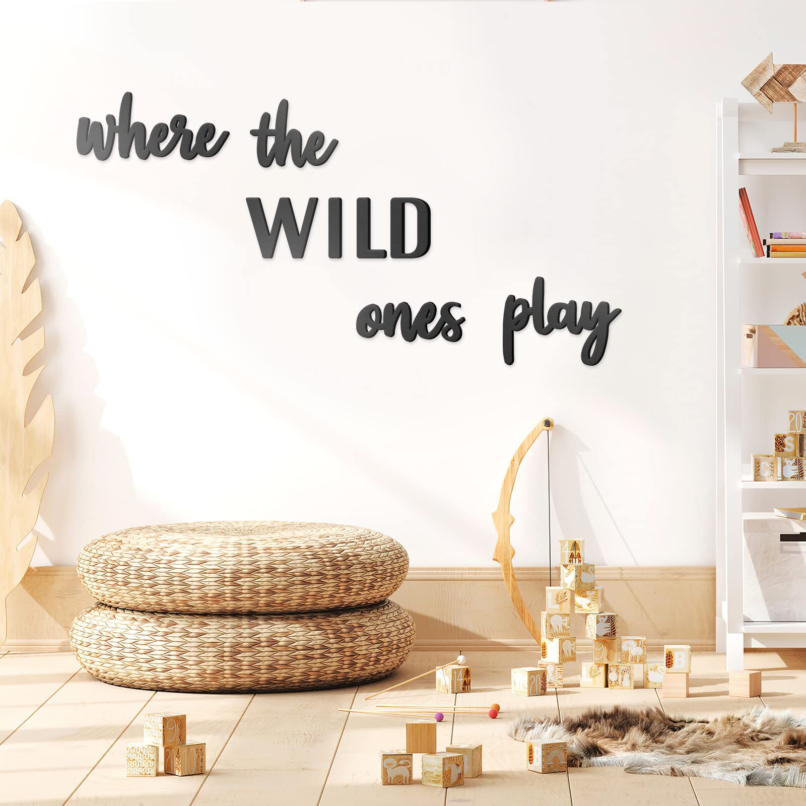 Xylolfsty Where the Wild Ones Play wall sign features a smooth, safe finish.