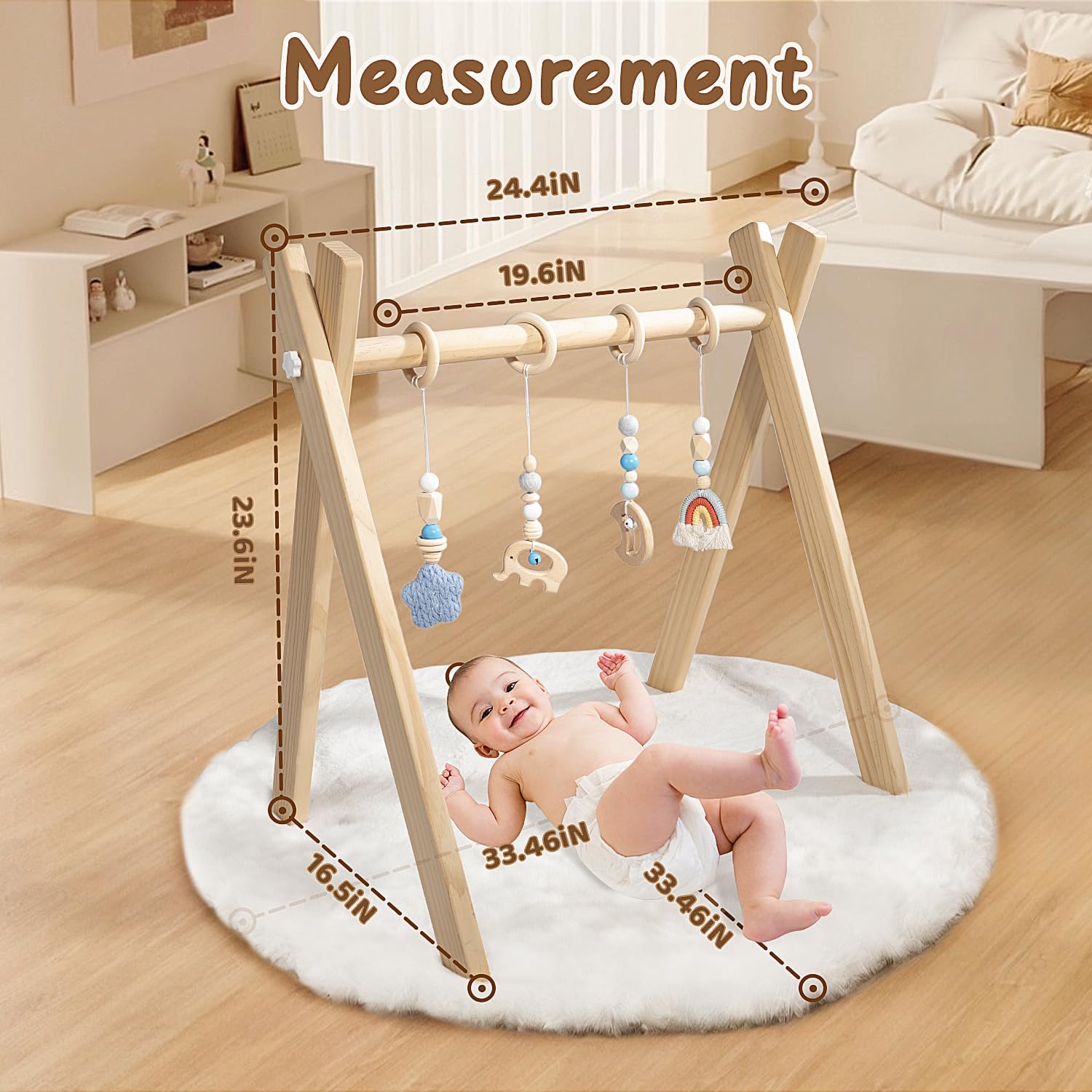 XYMERO space saving design fits neatly in nursery decor
