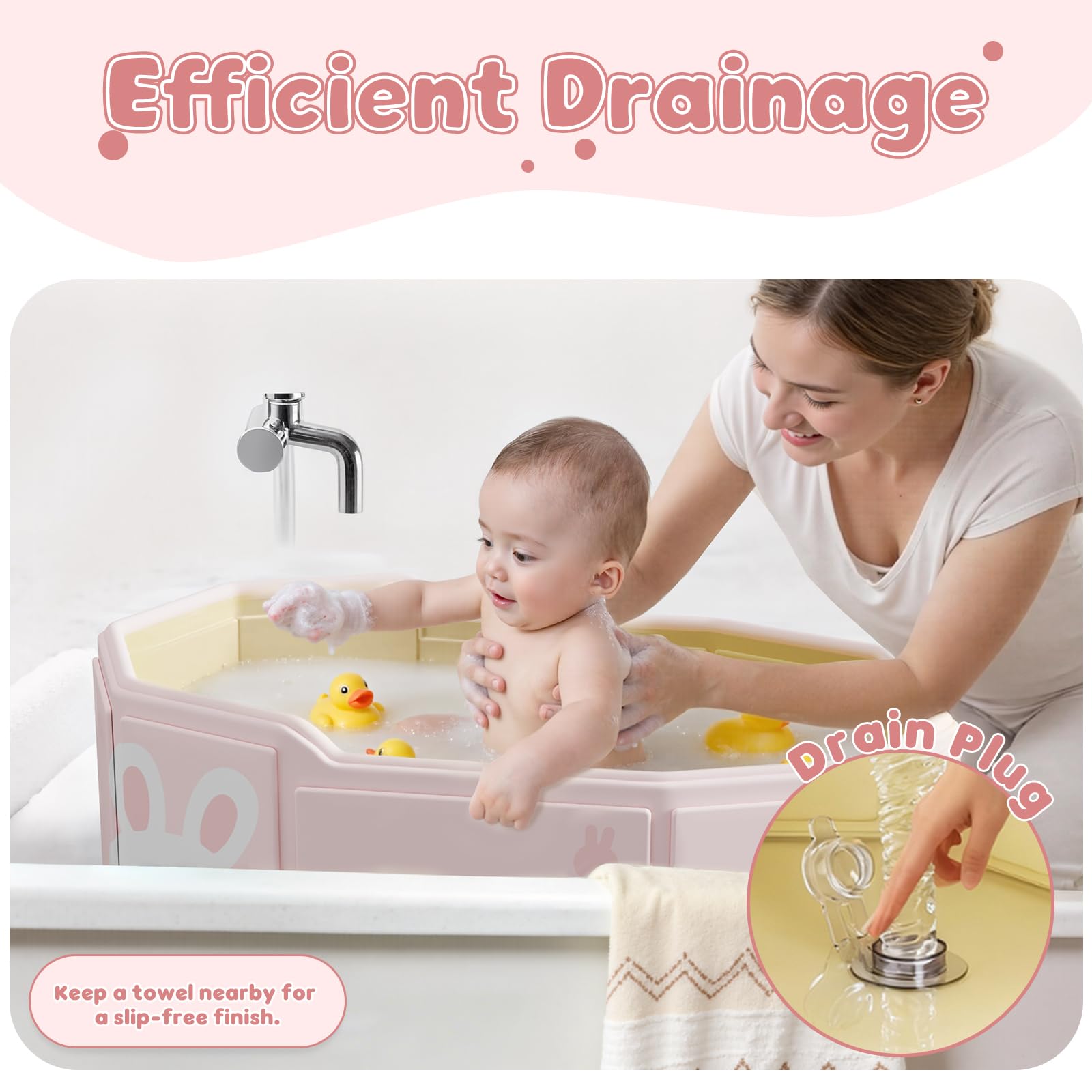 Xynzanic collapsible baby bath tub made from durable plastic for long use.