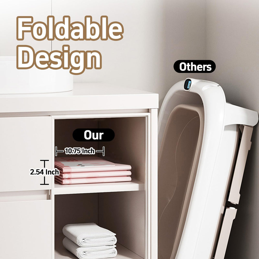 Xynzanic collapsible baby bath tub easy to clean and quick to dry between baths.