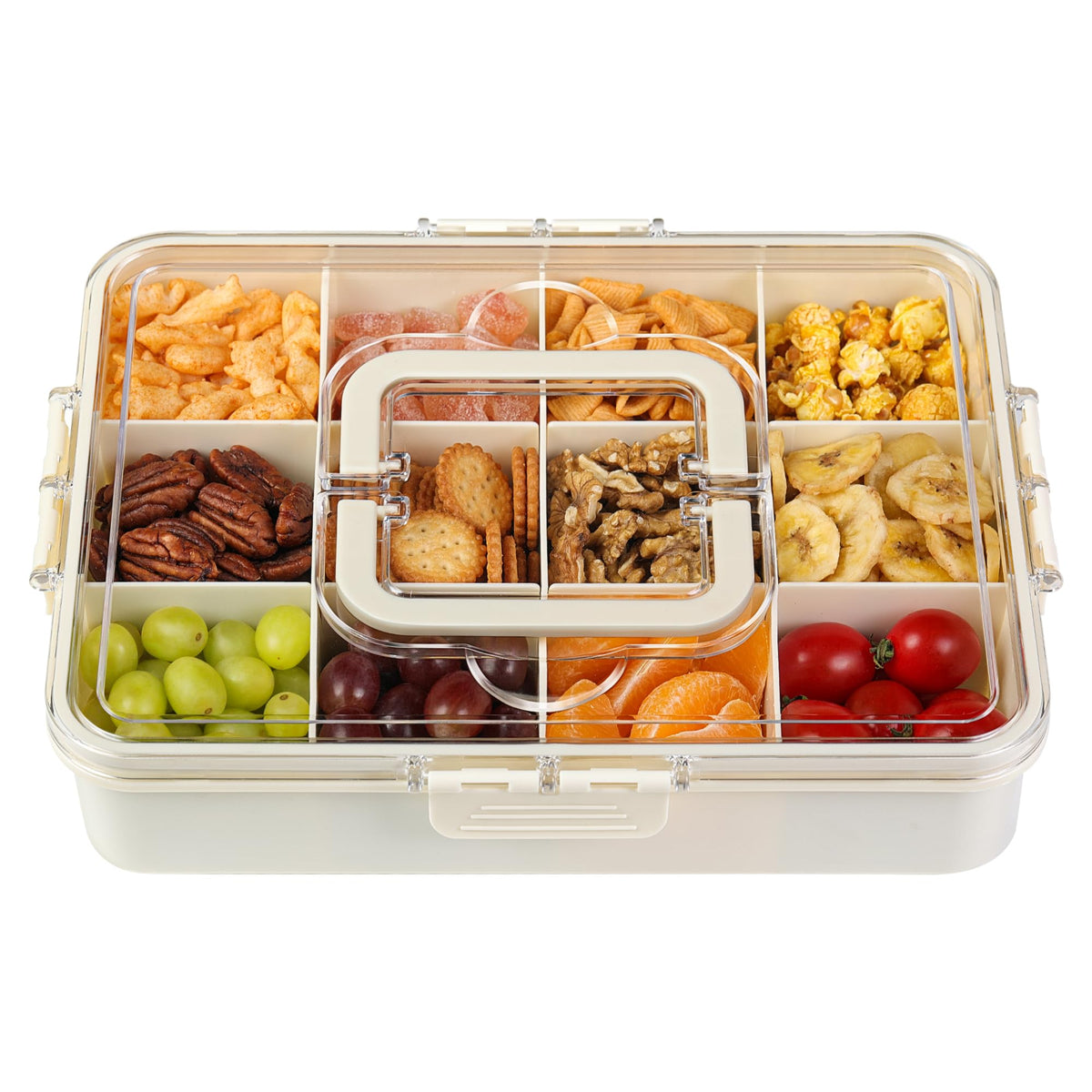 Xyptorix Snack Box with adjustable dividers for customizable snacking on the go