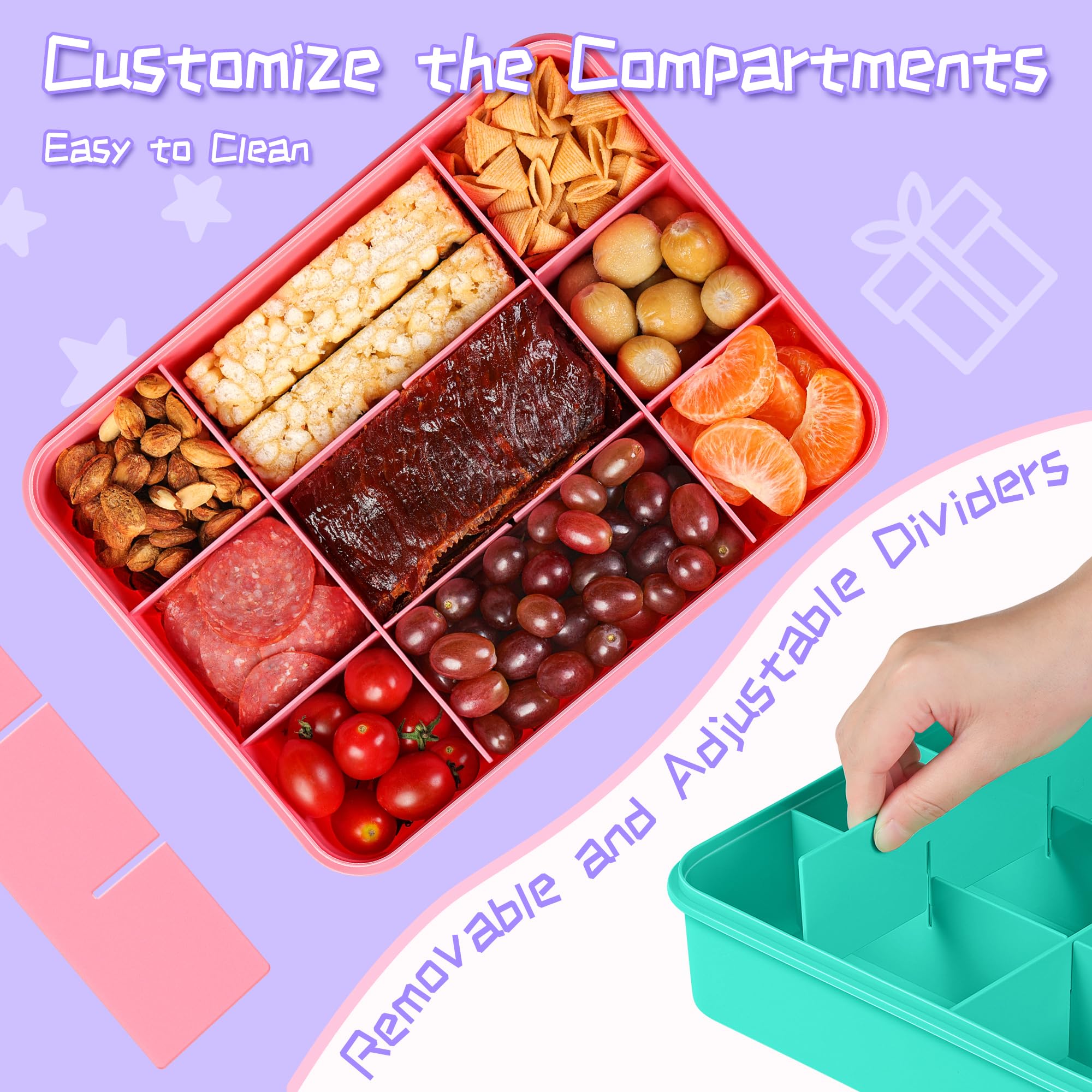 Easy-open latch helps kids access snacks independently.