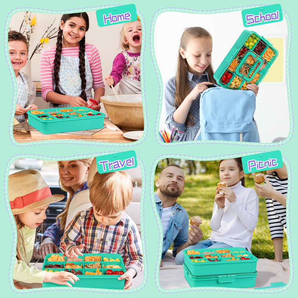 Xyptorix snack box container with a convenient carrying handle.