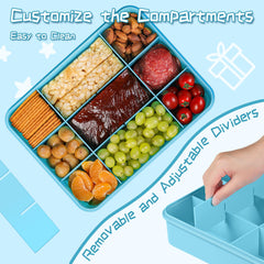 Xyptorix snack box container with sturdy handle for easy transport.